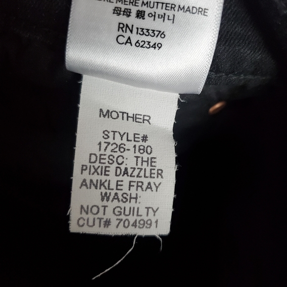 NEW Mother The Pixie Dazzler Ankle Fray Not Guilty Exposed Button Jeans Size 31 - Picture 14 of 16